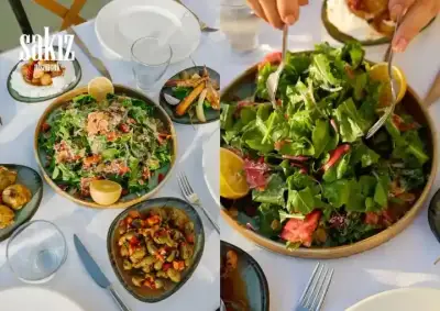 sakız alsancak salata ve mezeler