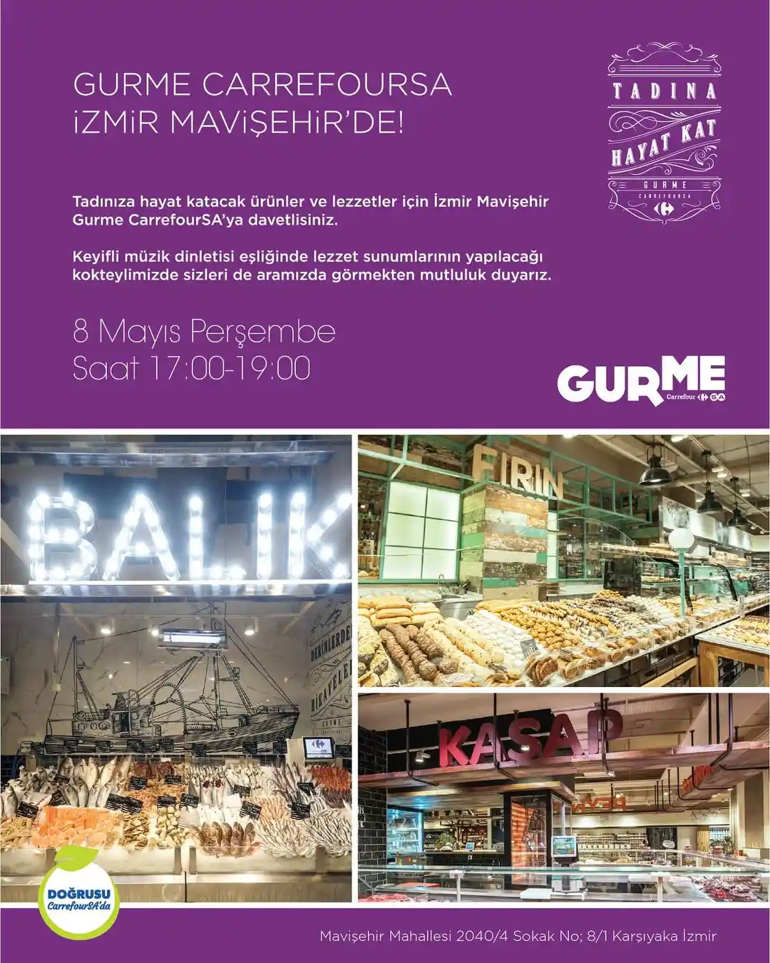 Gurme CarrefourSA İzmir Mavişehir’de Kapılarını Açıyor! | İzmir Mekan Rehberi