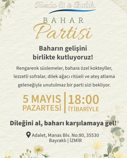 Bahar Kapıda, Dileğini Al Gel! İzmir’in En Renkli Bahar Partisi Seni Bekliyor! | İzmir Mekan Rehberi